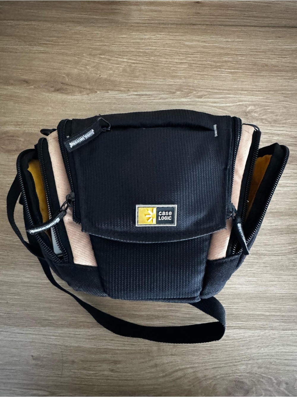 Case Logic Black and Tan Compact Messenger Camera Bag